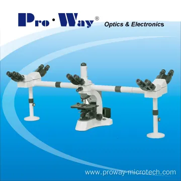 Multi-Viewing Biological Microscope with Five Viewing Heads